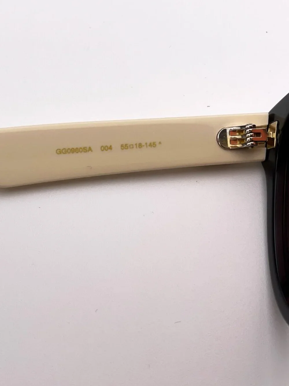 GUCCI GG0960SA 004 BLACK WHITE SQUARE SUNGLASSES